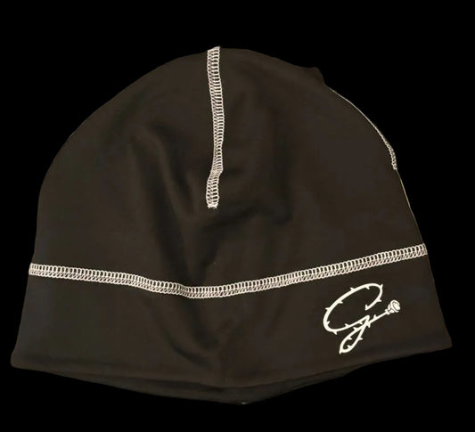 Gratior Black Contrast Stitch Skullcap