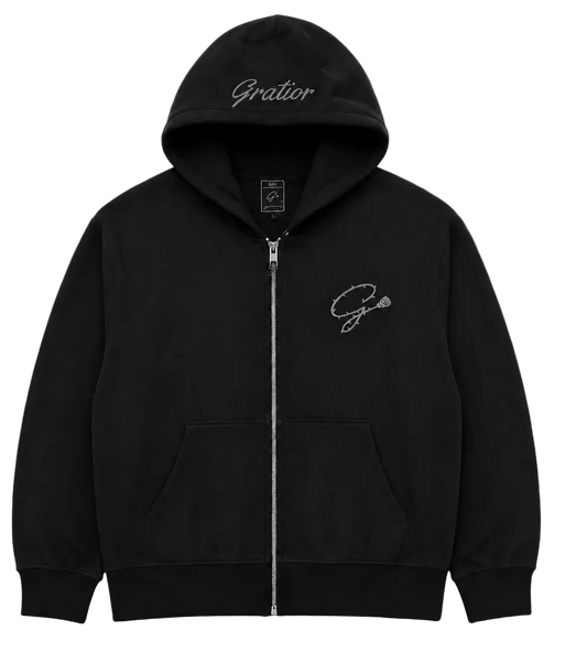 Gratior Essential Black Tracksuit Full Set