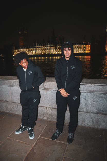 Gratior Essential Black Tracksuit Full Set