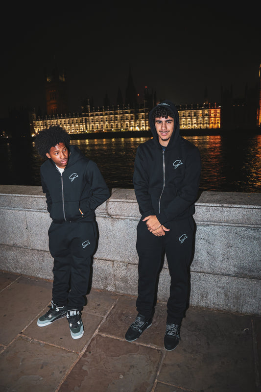 Gratior Essential Black Tracksuit Full Set